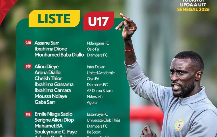 Tournoi UFOA/A U17 : Lamine Sané dévoile sa liste