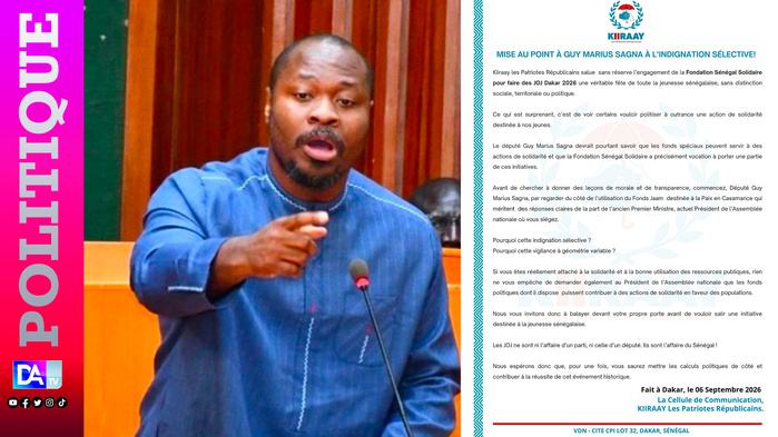 Financement des JOJ Dakar 2026 : Kiiraay dénonce une « indignation sélective » de GMS et le renvoie scruter chez Sonko sur le Fonds Jaam